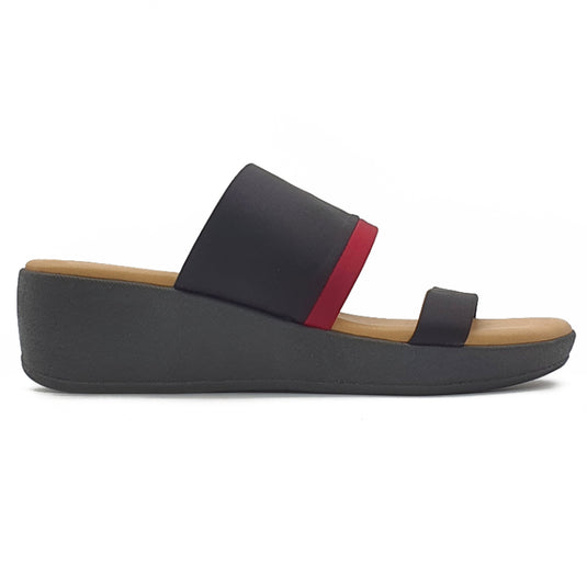 Toe Band Slide Wedge Sandals