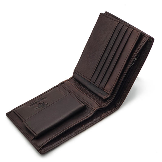 Genuine Leather RFID Blocking Bifold Wallet with Gift Box - Coin Pouch