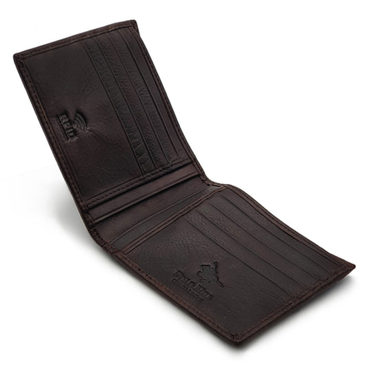 Genuine Leather RFID Blocking Bifold Wallet with Gift Box - Basic
