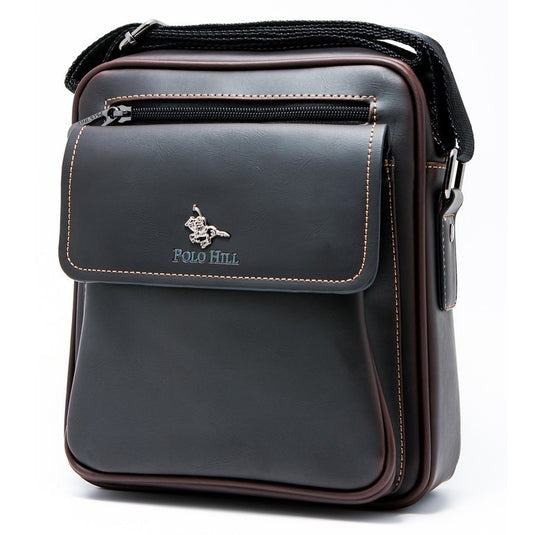 Faux Leather Crossbody Messenger Bag