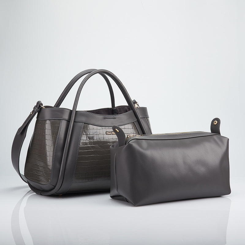 Load image into Gallery viewer, Vista Wide 2-in-1 Handbag with Removable Pouch Bag
