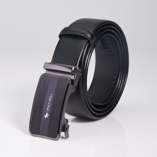 Mens Fortune Gift Box 2-in-1 Bundle Set RFID Protected Top Grain Leather Wallet Automatic Belt