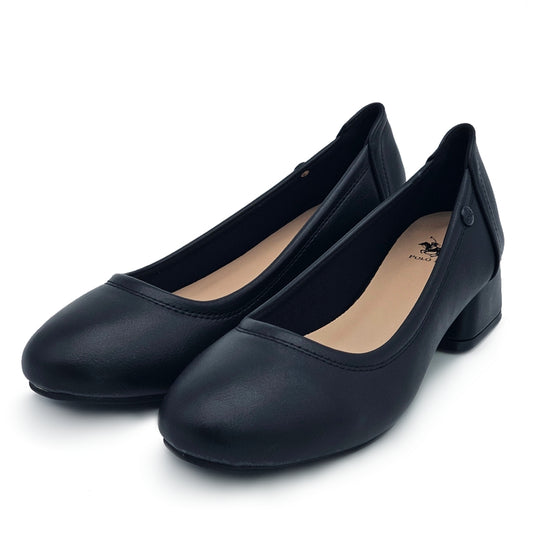 Round Toe Slip On Heels