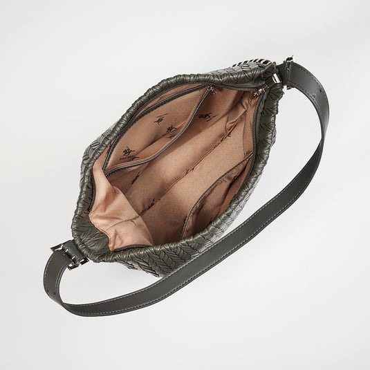Ladies Leafy Texture Crossbody Shoulder Bag