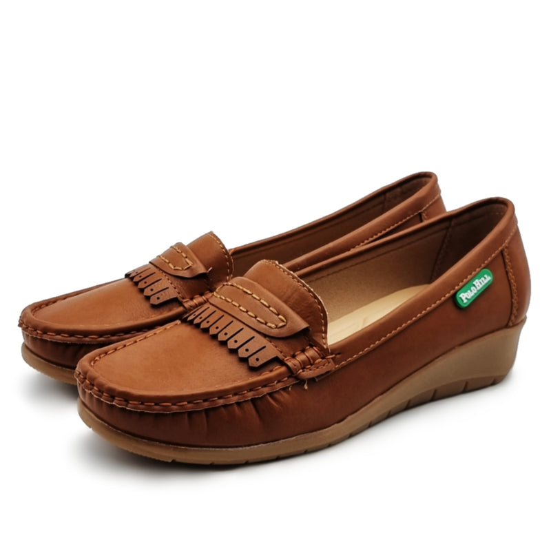 Load image into Gallery viewer, Slip On Kiltie Wedge Loafers Shoes
