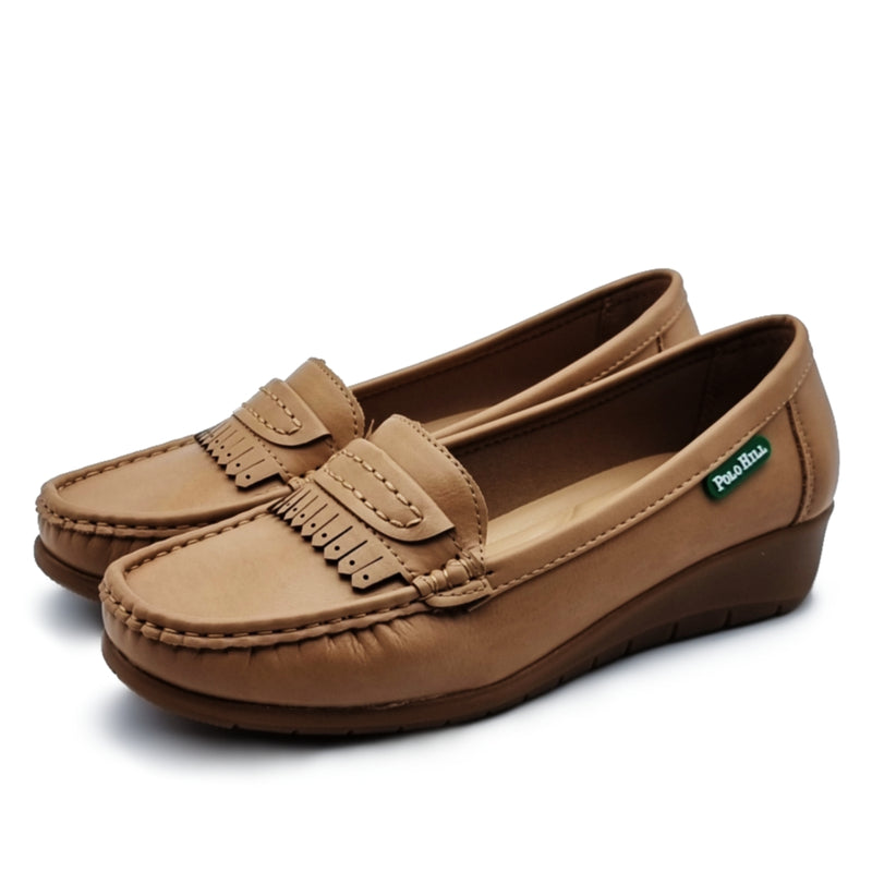 Load image into Gallery viewer, Slip On Kiltie Wedge Loafers Shoes
