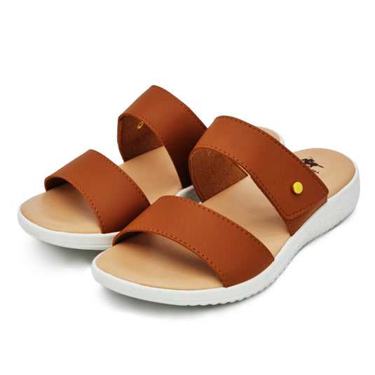 Two Band Slide Wedge Sandals