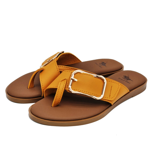 Buckle Strap Toe Post Slide Flat Sandals