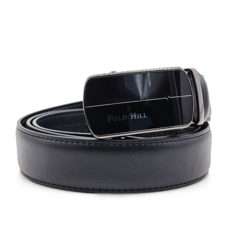 Load image into Gallery viewer, Automatic Glossy Buckle Leather Belt
