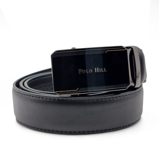 Automatic Glossy Buckle Leather Belt