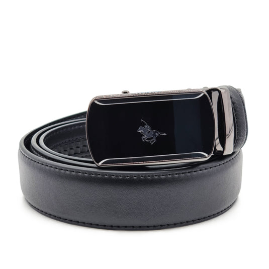 Automatic Glossy Buckle Leather Belt