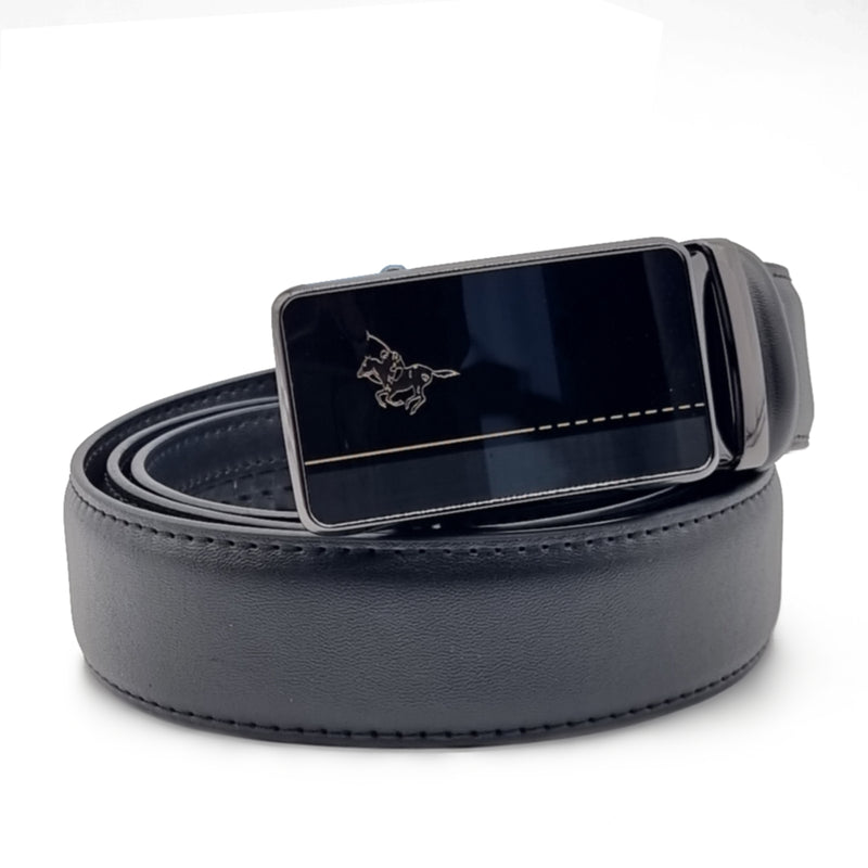 Load image into Gallery viewer, Automatic Glossy Buckle Leather Belt
