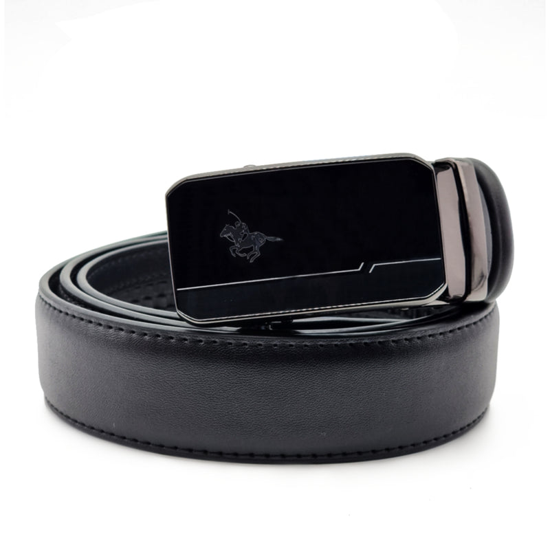 Load image into Gallery viewer, Automatic Glossy Buckle Leather Belt
