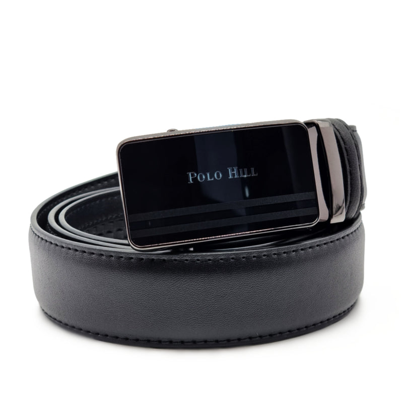 Load image into Gallery viewer, Automatic Glossy Buckle Leather Belt
