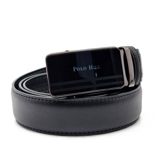 Automatic Glossy Buckle Leather Belt