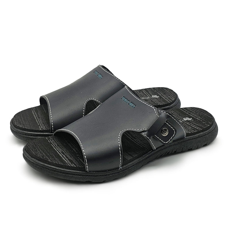 Load image into Gallery viewer, Contrasted Band Slide Sandals
