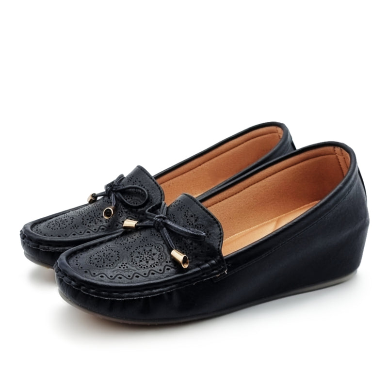 Load image into Gallery viewer, Bow Knot Slip On Wedge Shoes
