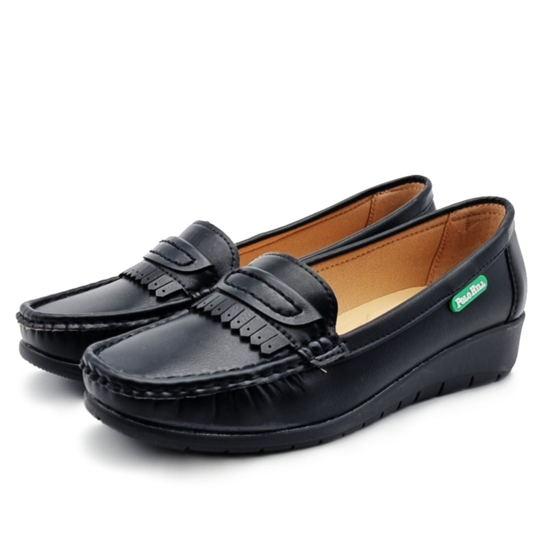 Load image into Gallery viewer, Slip On Kiltie Wedge Loafers Shoes
