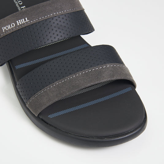 POLO HILL Men Casual Two Band Slide Sandals