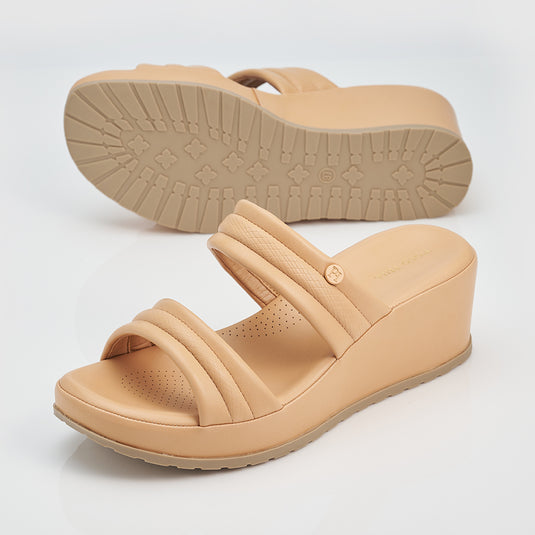 Ladies Two Band Wedges Sandal