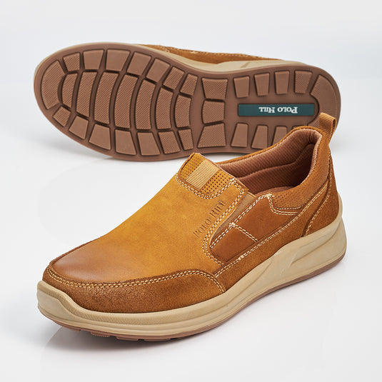 Men Genuine Leather Slip On Shoes