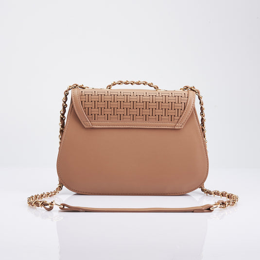 Rosette Flap Chain Sling Bag