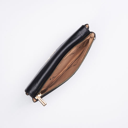 Genuine Leather Flap Long Purse Wallet
