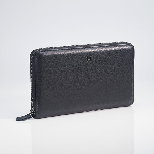 Men Genuine Leather Bifold Long Wallet with Gift Box