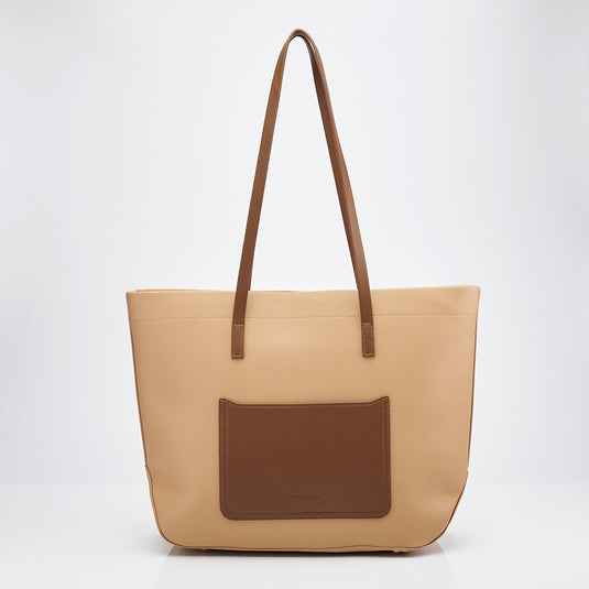 Faux Shoulder Tote Bag