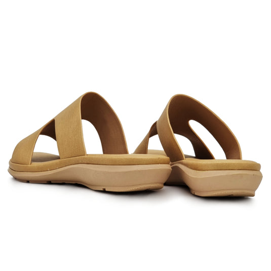 Solid Colour Cut Out Band Flat Sandals