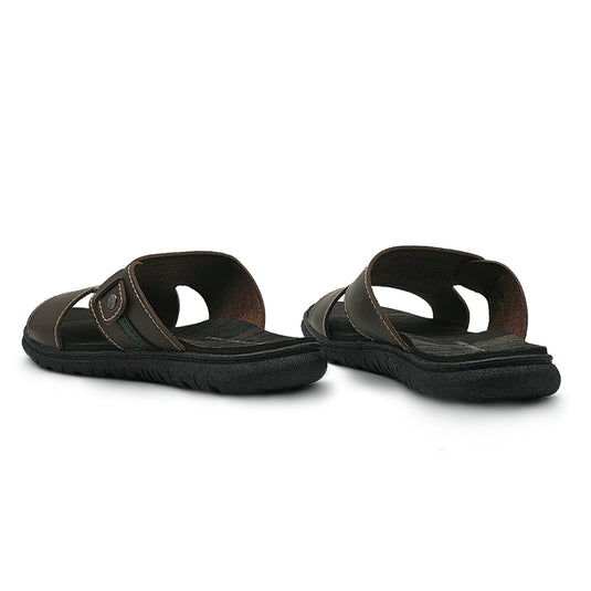 Contrasted Band Slide Sandals