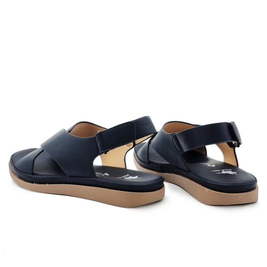 Cross Band Velcro Slingback Sandals