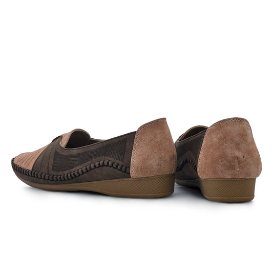 Contrast Vamp Belt Slip On Loafers Shoes