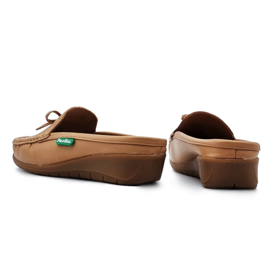 Bow Knot Half Slip On Loafer Mules