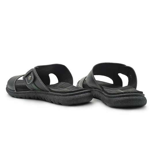 Contrasted Band Slide Sandals