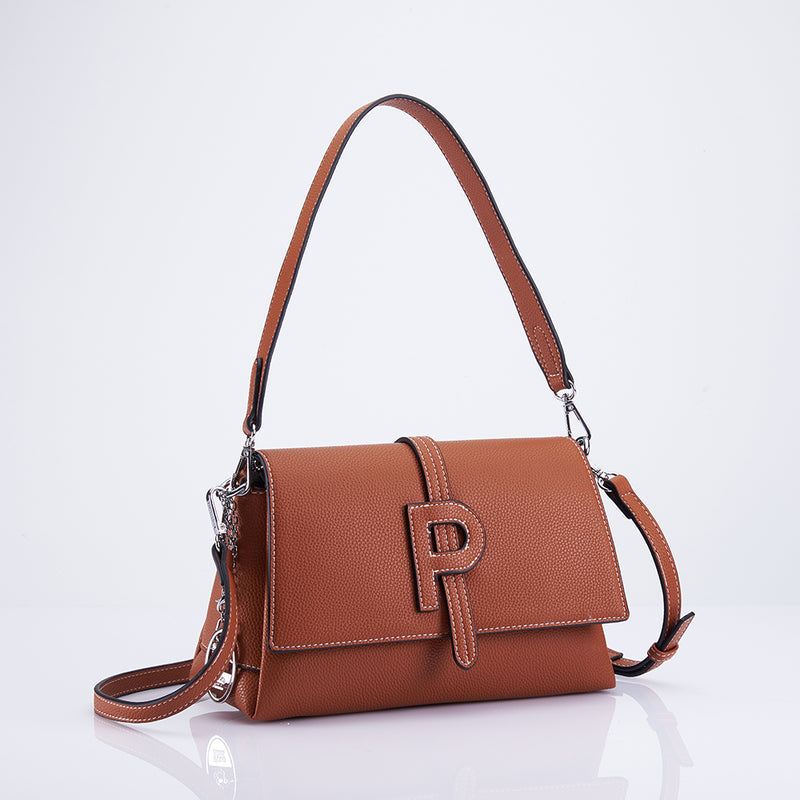 Load image into Gallery viewer, P Flap Satchel Sling Bag
