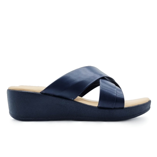 Cross Band Wedge Sandals