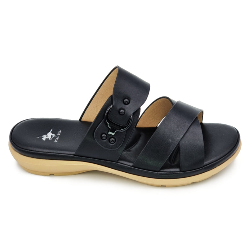 Load image into Gallery viewer, Cross Vamp Slip On Wedge Sandals
