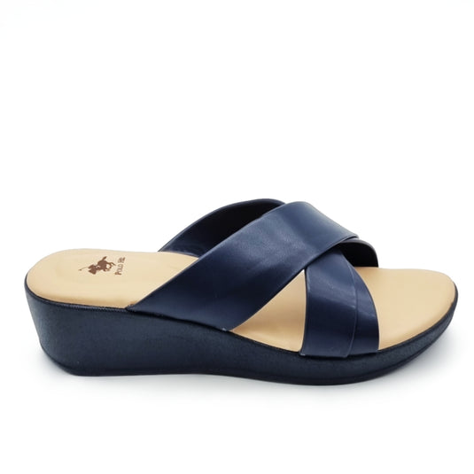 Cross Band Wedge Sandals