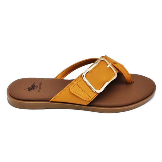 Buckle Strap Toe Post Slide Flat Sandals