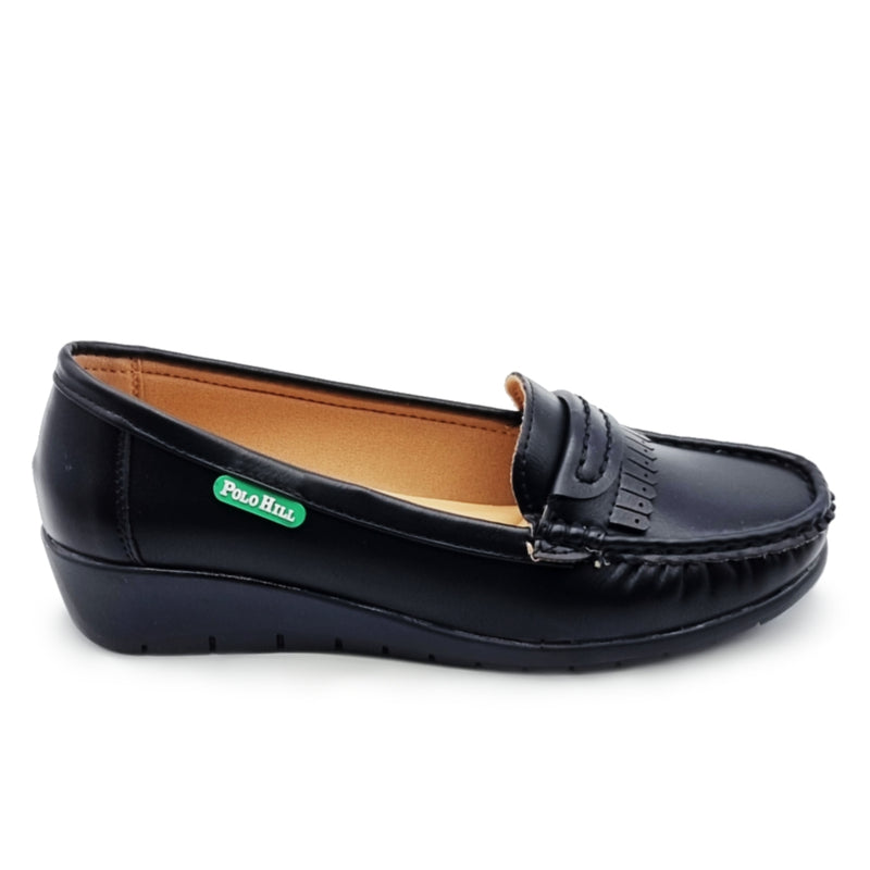 Load image into Gallery viewer, Slip On Kiltie Wedge Loafers Shoes
