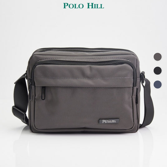 POLO HILL Mens Water Resistant Nylon Sling Bag C-PHSB-1755