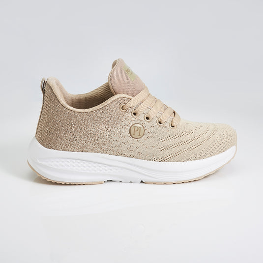 POLO HILL Ladies Lace Up Athleisure Knit Sneakers PLSA-LS5516