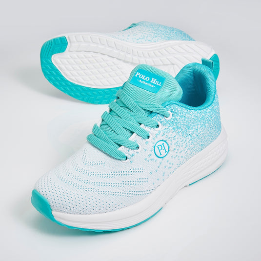 POLO HILL Ladies Lace Up Athleisure Knit Sneakers PLSA-LS5516