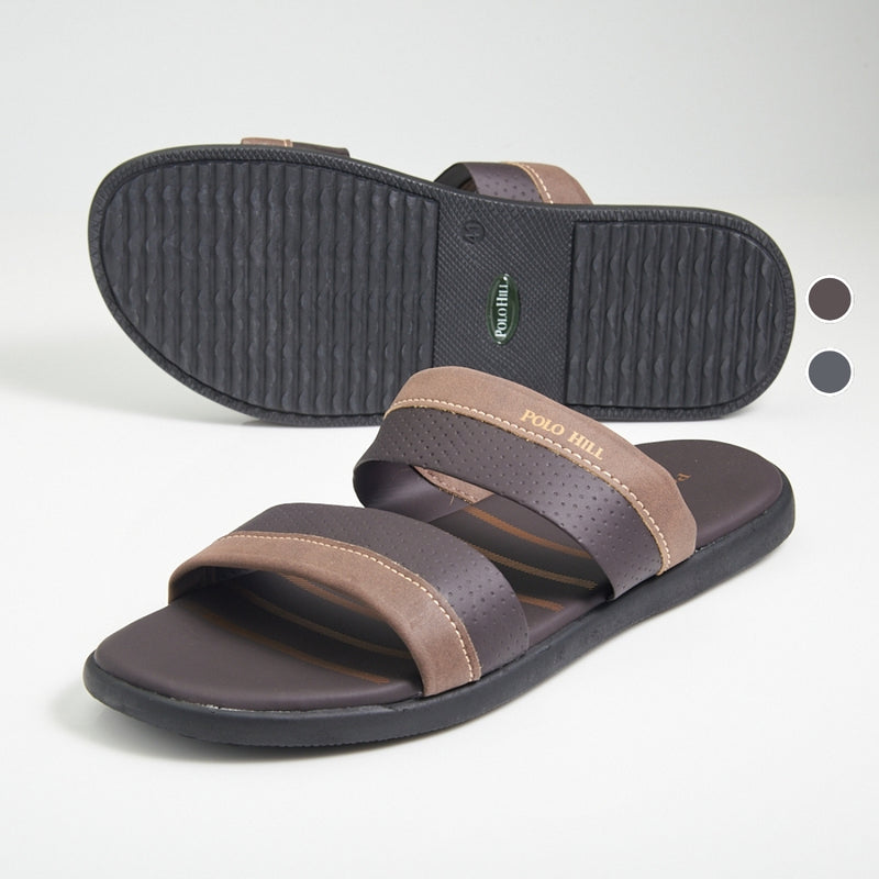 Load image into Gallery viewer, POLO HILL Men Casual Two Band Slide Sandals
