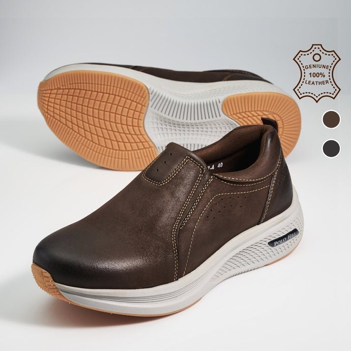 Men Genuine Leather Slip On Shoes