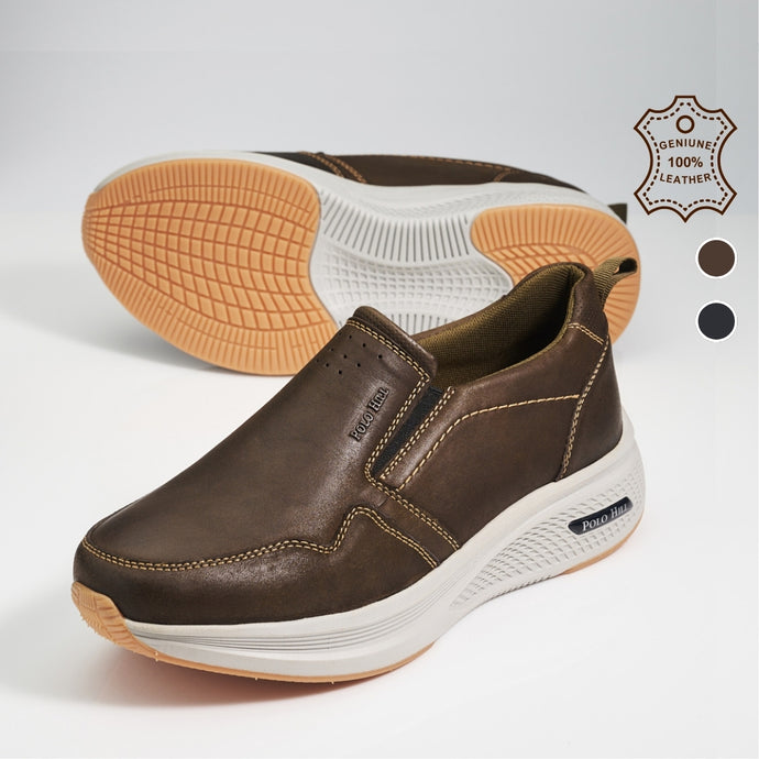 Men Genuine Leather Slip On Shoes