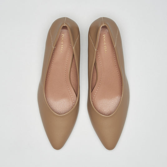 Mid Block Heels Pointed Court Shoes