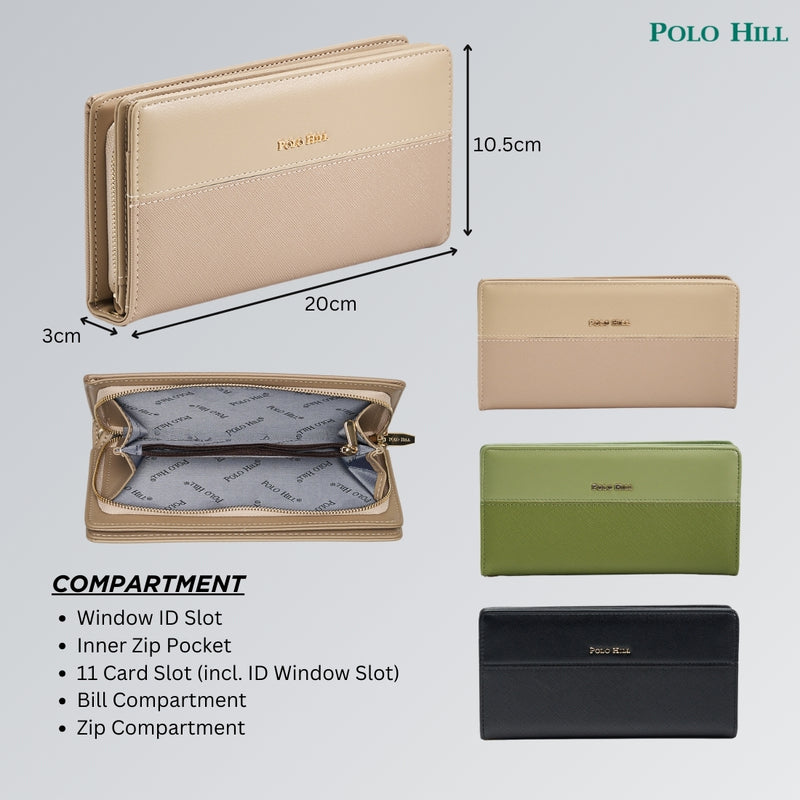 Load image into Gallery viewer, Ladies Long Bi-Fold Purse
