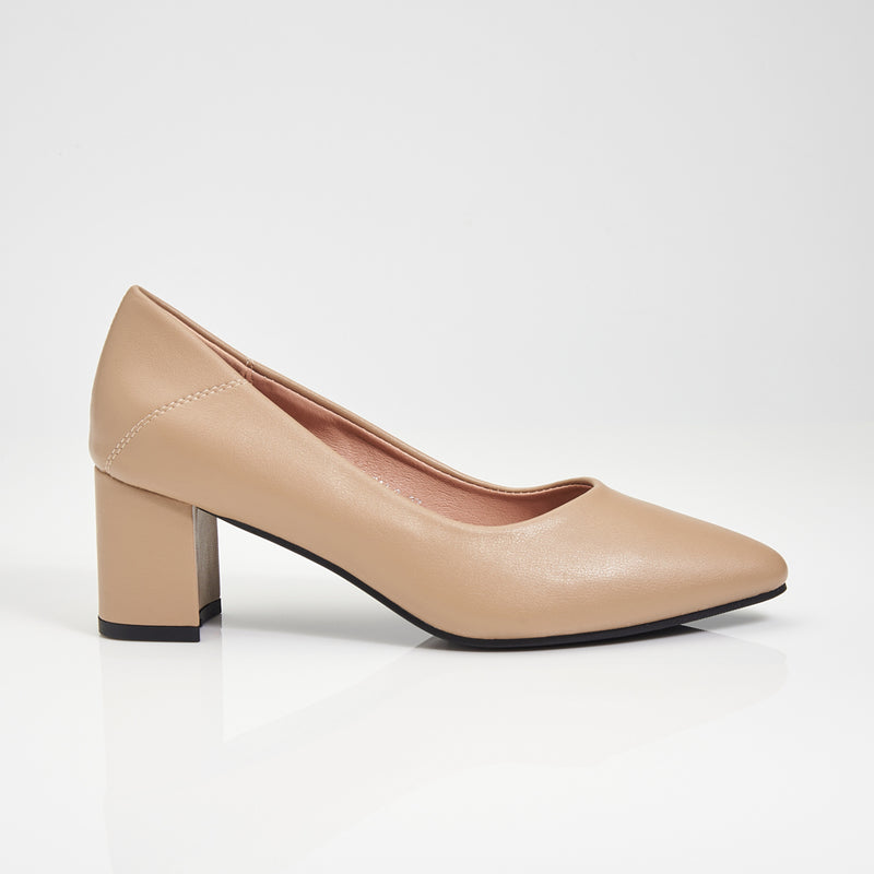 Load image into Gallery viewer, Mid Block Heels Pointed Court Shoes
